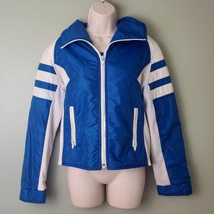 Vintage 70's Beconta Blue & White Striped Ski Jacket